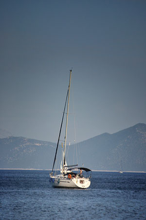 yacht in Frikes ithaki